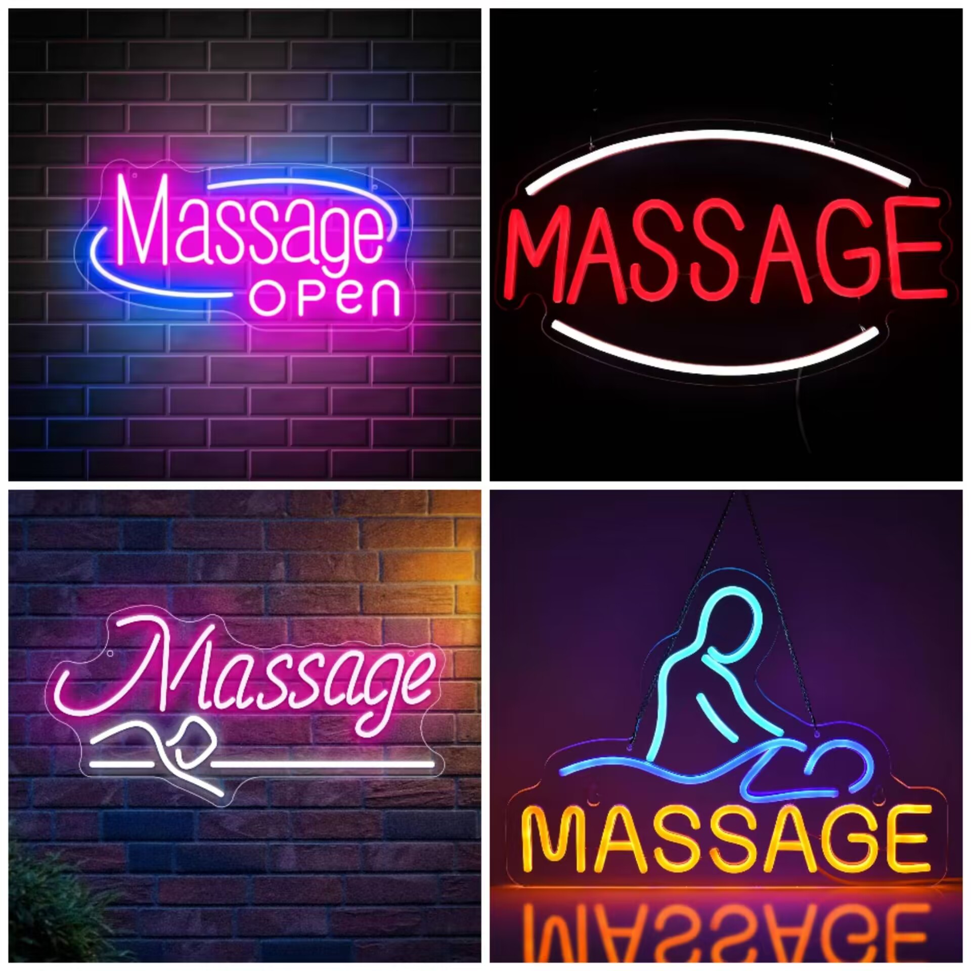 Spa Wellness Salon - Otwarty Salon Masażu Spa - Neon