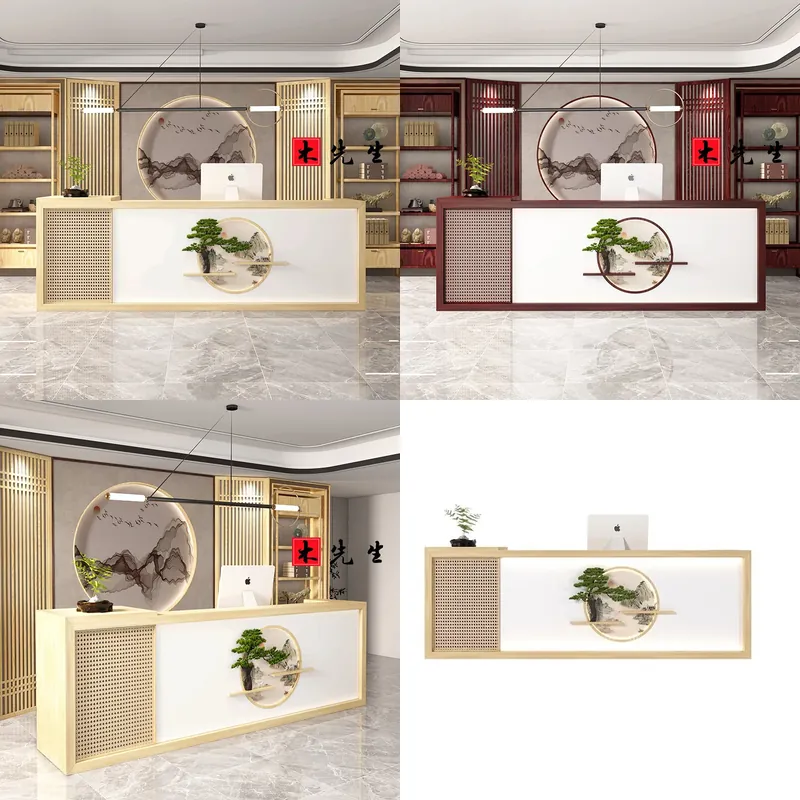 Spa And Wellness Hotel - Biurko recepcyjne z litego drewna w