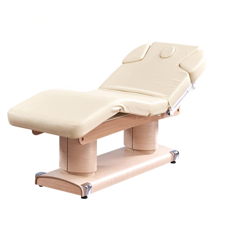 Spa Wellness Salon - Elektryczny stół do masażu z drewnianą