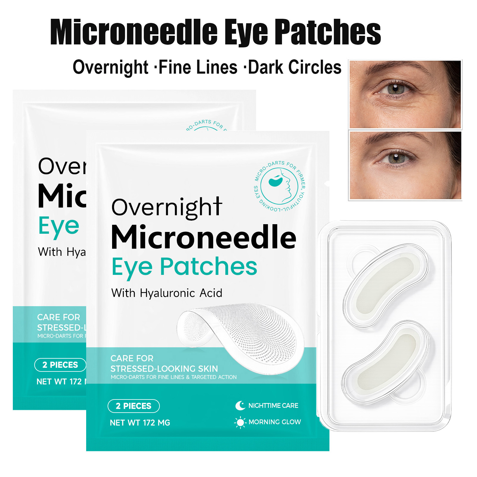 Microneedle Patch Eye - Mikronakładki pod oczy z kwasem hialuronowym