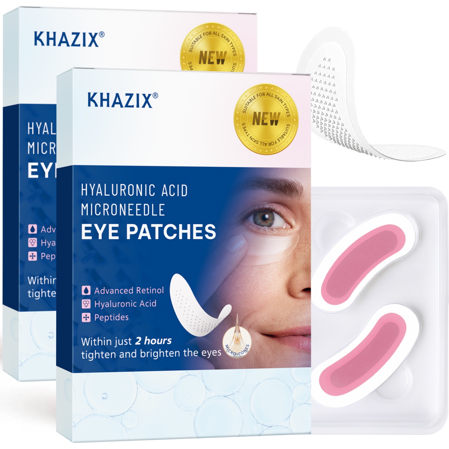 Microneedle Patch Eye - Plastry pod oczy z retinolem, mikroigłami,