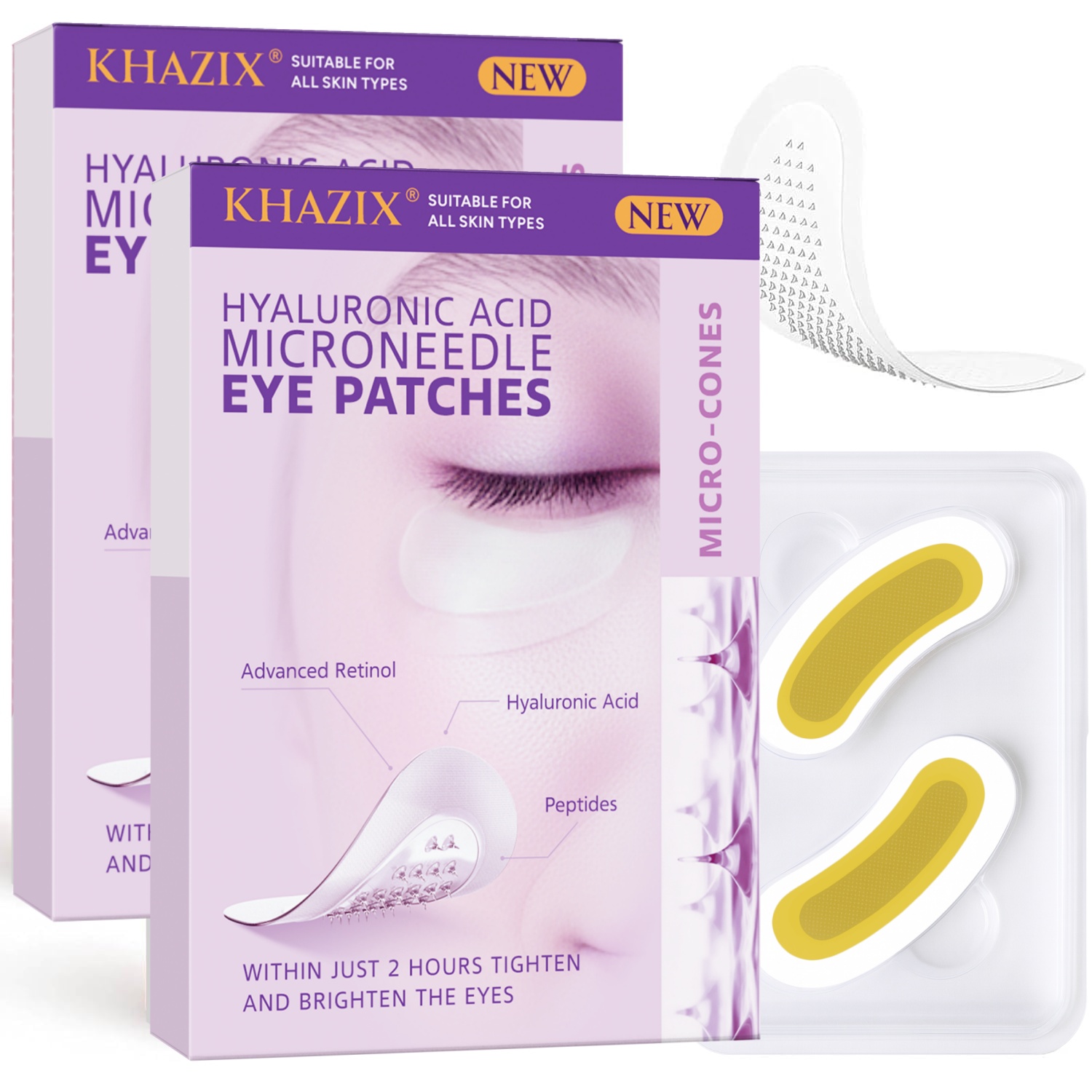 Microneedle Patch Eye - Plastry pod oczy z kwasem hialuronowym,